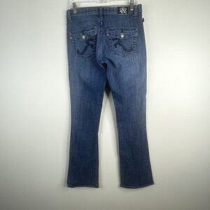 Rock & Republic Boot Cut Jeans 10 Medium Wash Kasandra Embroidered Mid Rise